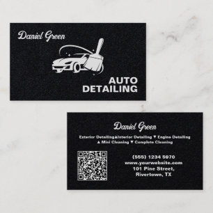 Car Detailer Custom QR Premium Business Card