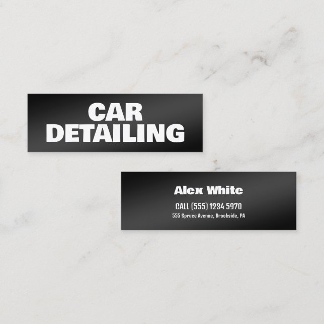 Car Detailer Mini Business Card (Front/Back)