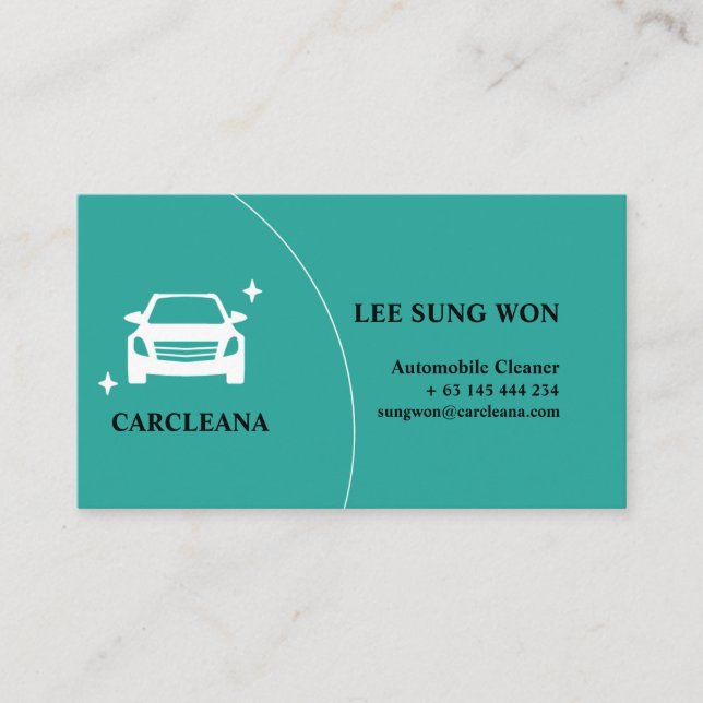 Car Detailing And Automobile Cleaner Services  Business Card (Front)