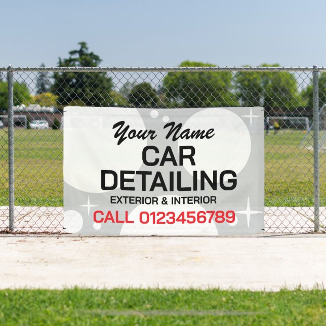 Car detailing auto washing business advertising banner (Insitu)