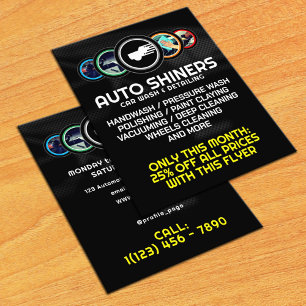 Car detailing automotive logo  flyer