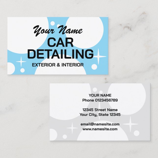 Car detailing business card template (Front/Back)
