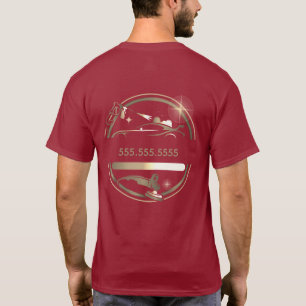 Car Detailing Company Logo Front Back Business T-Shirt
