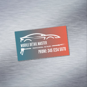 Car Detailing Magnetic Business Card