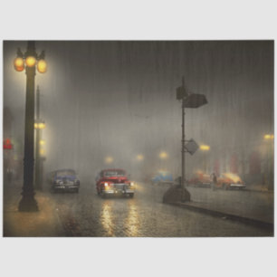 Car - Down a lonely road 1940 Tissue Paper