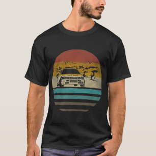 Car Drifting  Retro Vintage Silhouette Gift T-Shirt