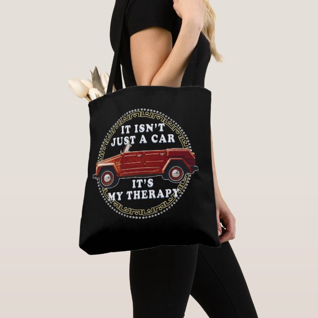 car driving is therapy tote bag (Close Up)