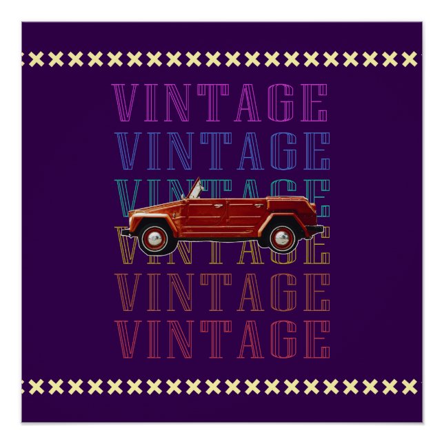 car driving-vintage poster (Front)