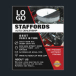 Car Engine, Auto Dealership Advertising Flyer<br><div class="desc">Car Engine,  Auto Dealership Advertising Flyers By The Business Card Store.</div>