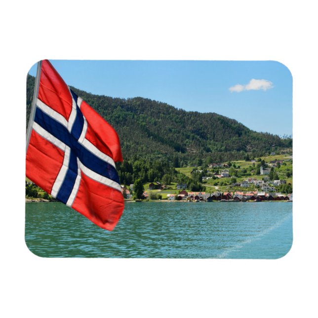 Car ferry in Norway rectangular magnet (Horizontal)