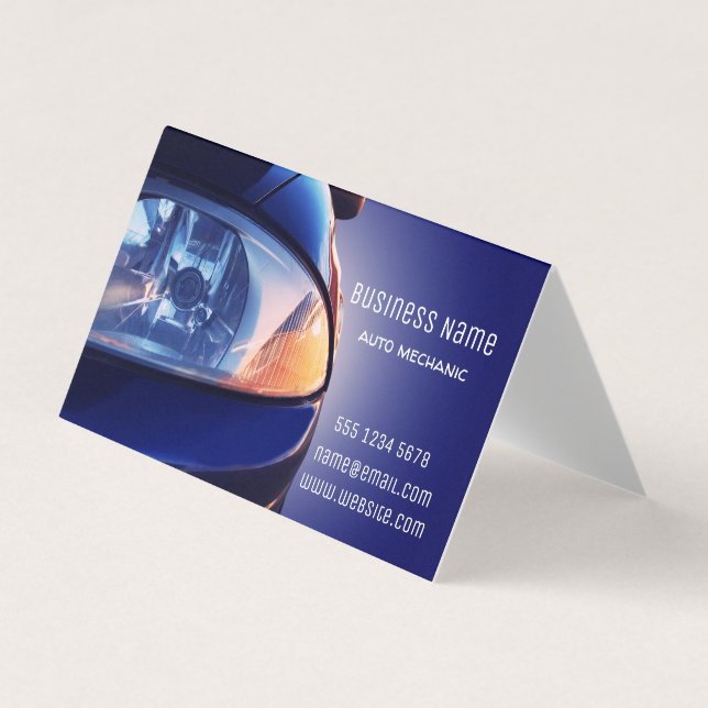 Car front view business card (Front)