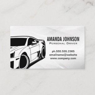Car Front View Logo Drivera Side View Business Card