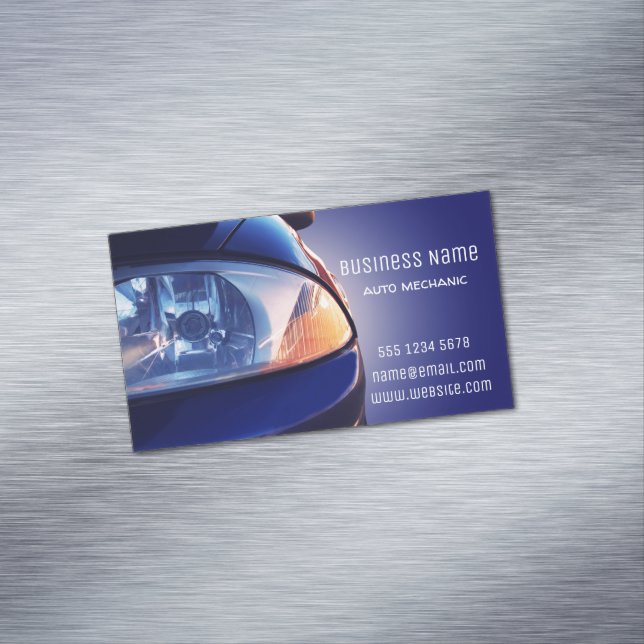 Car front view magnetic business card (In Situ)