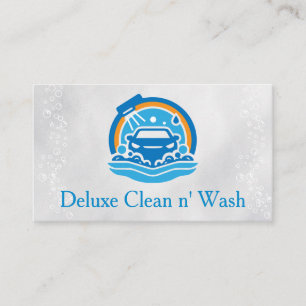 Car Getting Cleaned Auto Wash Business Card