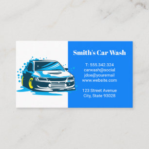 Car Getting Cleaned Washing Business Card