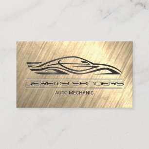 Car Graphic Logo Gold Texture Business Card