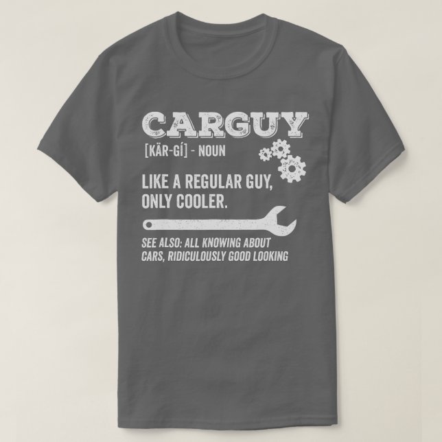 Car Guy Funny Definition Father's Day Dark  T-Shirt (Design Front)