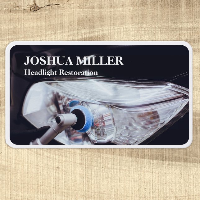 Car Headlight Restoration Business Card (Car Headlight Restoration Business Cards)