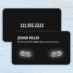 Car Headlight Restoration Renewal Business Card
