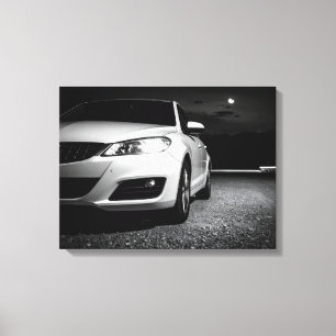 car headlights canvas print
