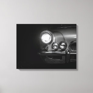 car headlights canvas print