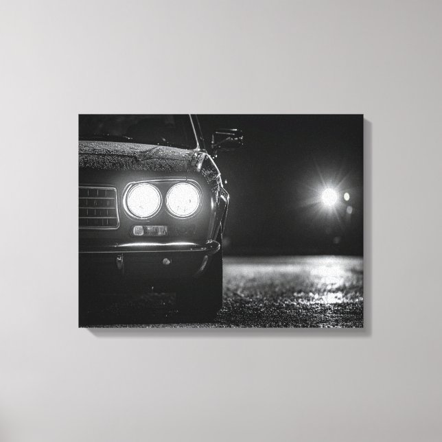 car headlights canvas print (Front)
