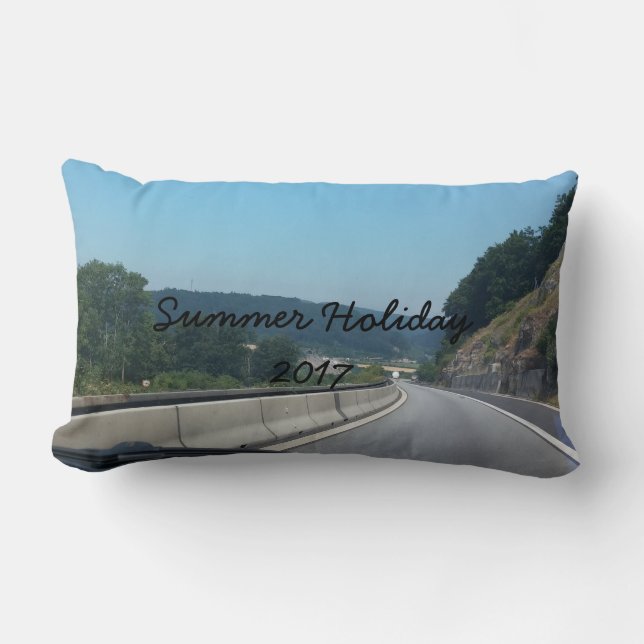Car Holiday Mountains Europe Austria Photography Lumbar Cushion (Front)