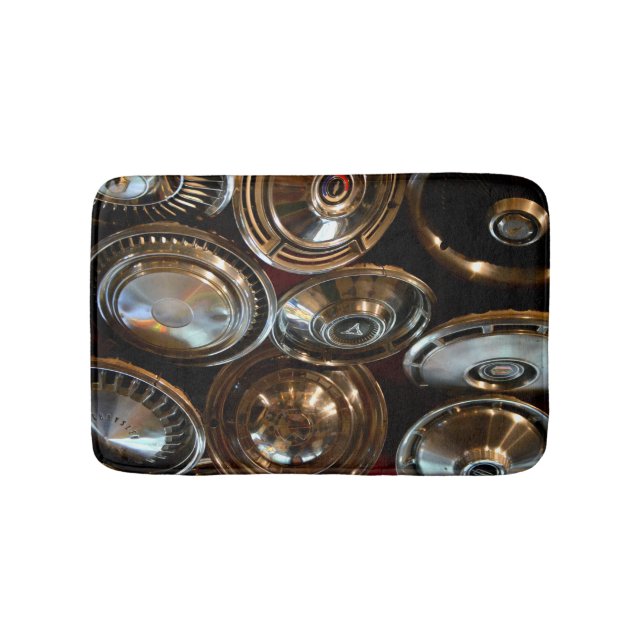 Car Hub Caps Man Cave Bathmat Rug (Front)