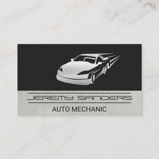 Car in Motion Business Card (Front)