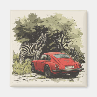 Car in the wild magnet