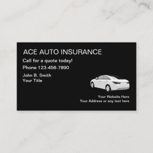 Car Insurance Services Business Card