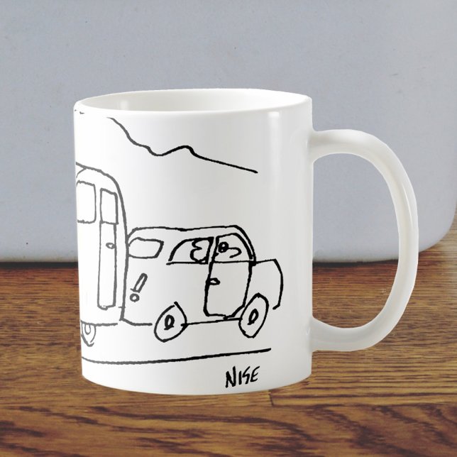 Car is Towing a Caravan and also a Greenhouse Coffee Mug (Creator Uploaded)