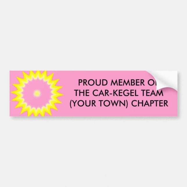 CAR-KEGEL TEAM MEMBER - bumper sticker (Front)