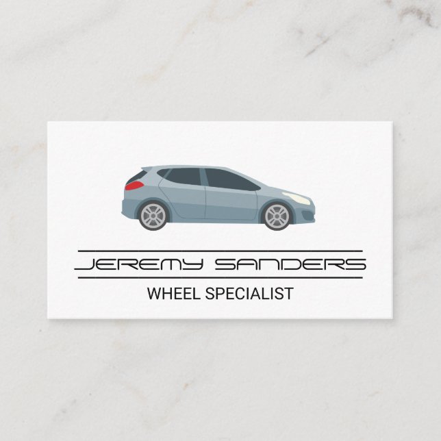 Car Logo | Auto Car Tire Logo Business Card (Front)