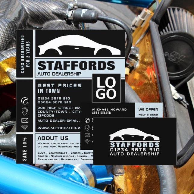Car Logo, Auto Dealer Business Card (Creator Uploaded)
