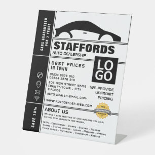 Car Logo, Auto Dealership Advertising Pedestal Sign
