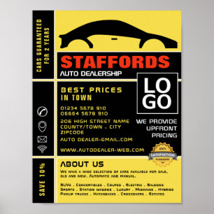 Car Logo, Auto Dealership Advertising Poster