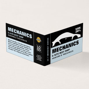 Car Logo, Auto Mechanic & Repairs, Detailed Business Card