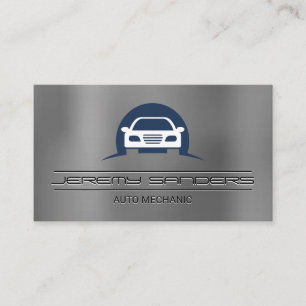 Car Logo   Metallic Background Business Card