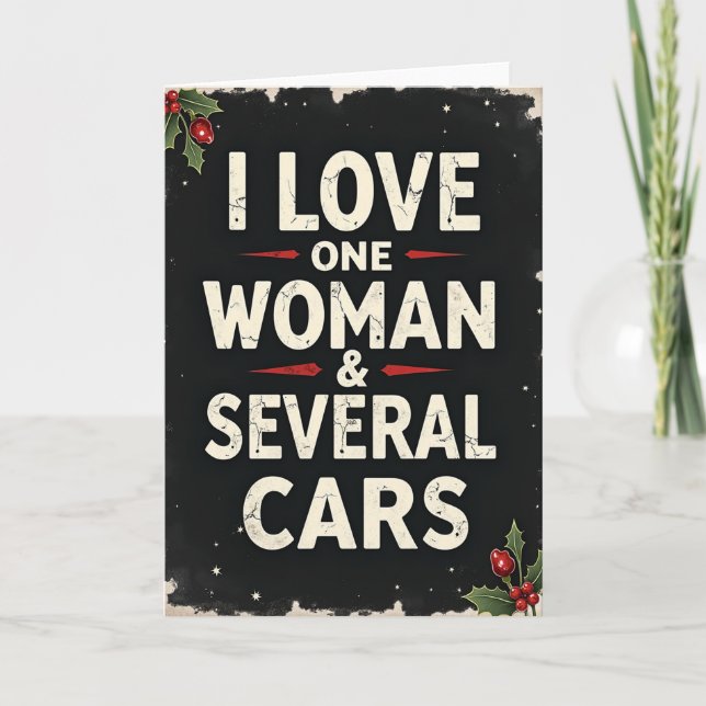 Car Lover Christmas Greeting Card (Front)