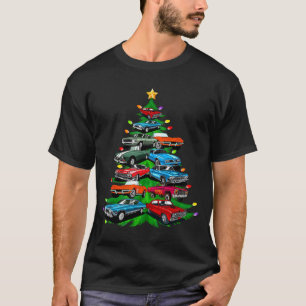 Car Madness Christmas Tree -clic Muscle And Hotrod T-Shirt