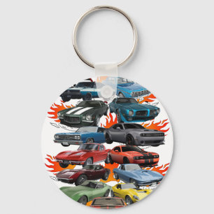 Car Madness! Muscle Cars, Classic Cars and Hot Rod Key Ring