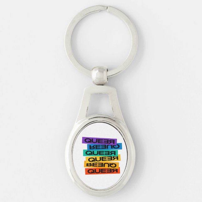 Car Magnet. LGBT+Pride. Queer.           Keychain (Front)