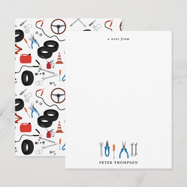 Car Mechanic Automotive Tools Card (Front/Back)