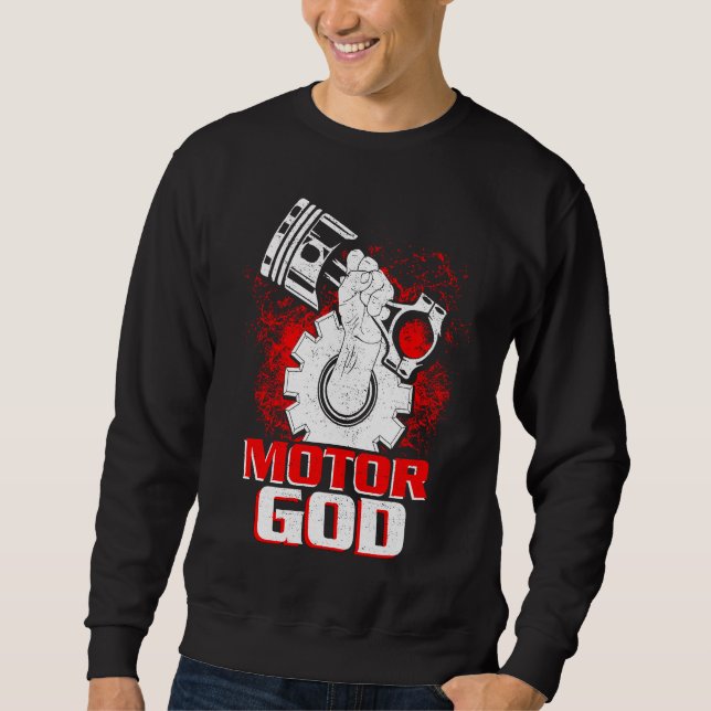 Car mechanic car screwdriver tuner burnout sweatshirt (Front)