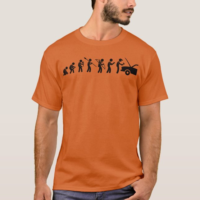 Car Mechanic Evolution friends T-Shirt (Front)