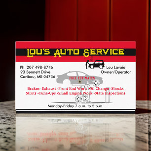 Car Mechanic Garage Star Professional Business Business Card