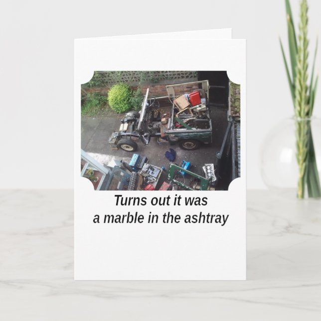 car mechanic joke card (Front)