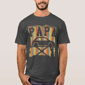 Car Mechanic Papa Retro Vintage Fathers Day gift T-Shirt