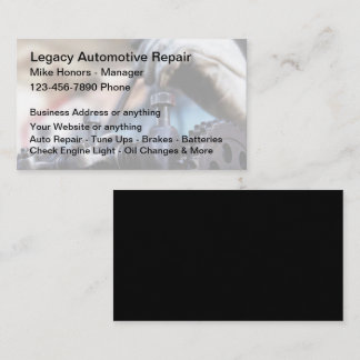 Car Mechanic Unique Editable Business Cards
